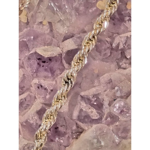 Vintage Rinc SP Lind Link Silver Plated Rope & Fancy Link Chain Bracelet lot 2 - Picture 3 of 7